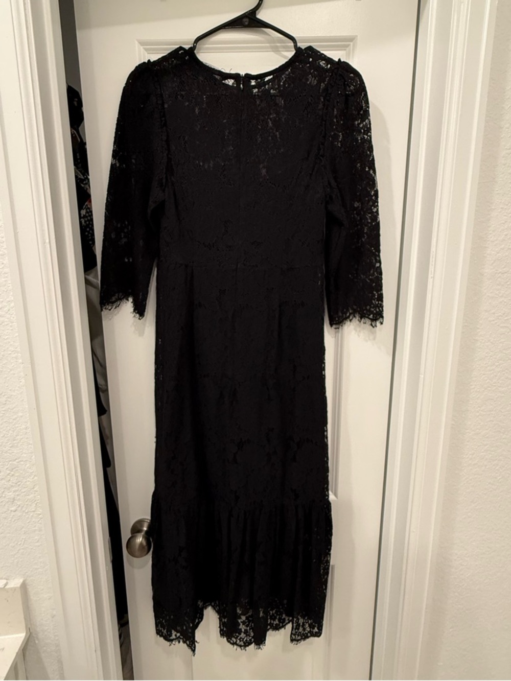 Zara Black Lace Midi Dress